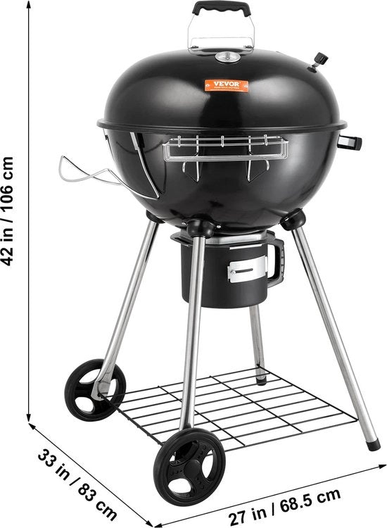 Barbecue con Carbone - Barbecue con Carbone con Coperchio - Barbecue in Legno - Riutilizzabile - Multifunzionale - Campeggio - 83x68.5x106cm