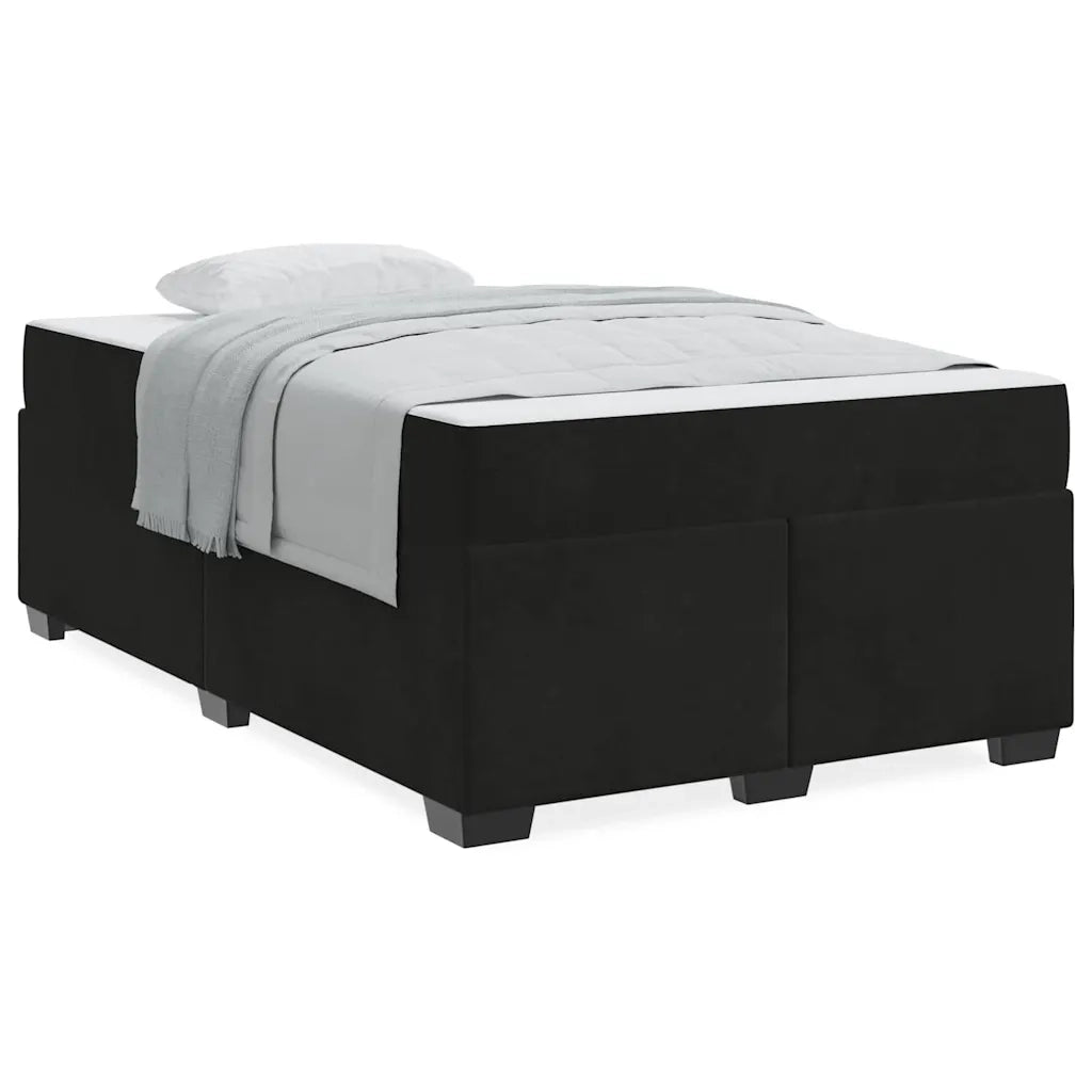 vidaXL Struttura letto con materasso Nero 120 x 200 cm Velluto