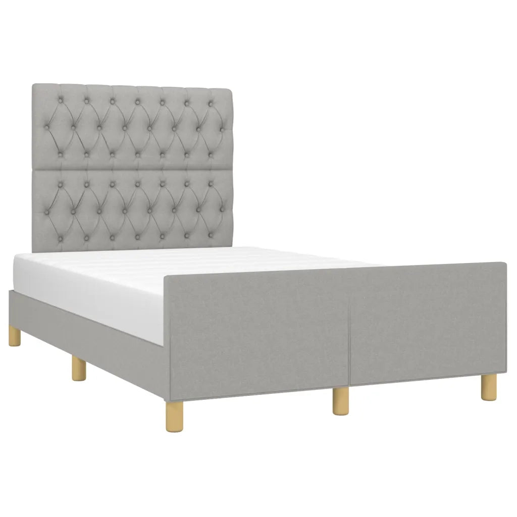 Giroletto senza Materasso Grigio Chiaro 120x190 cm in Tessuto 3270534