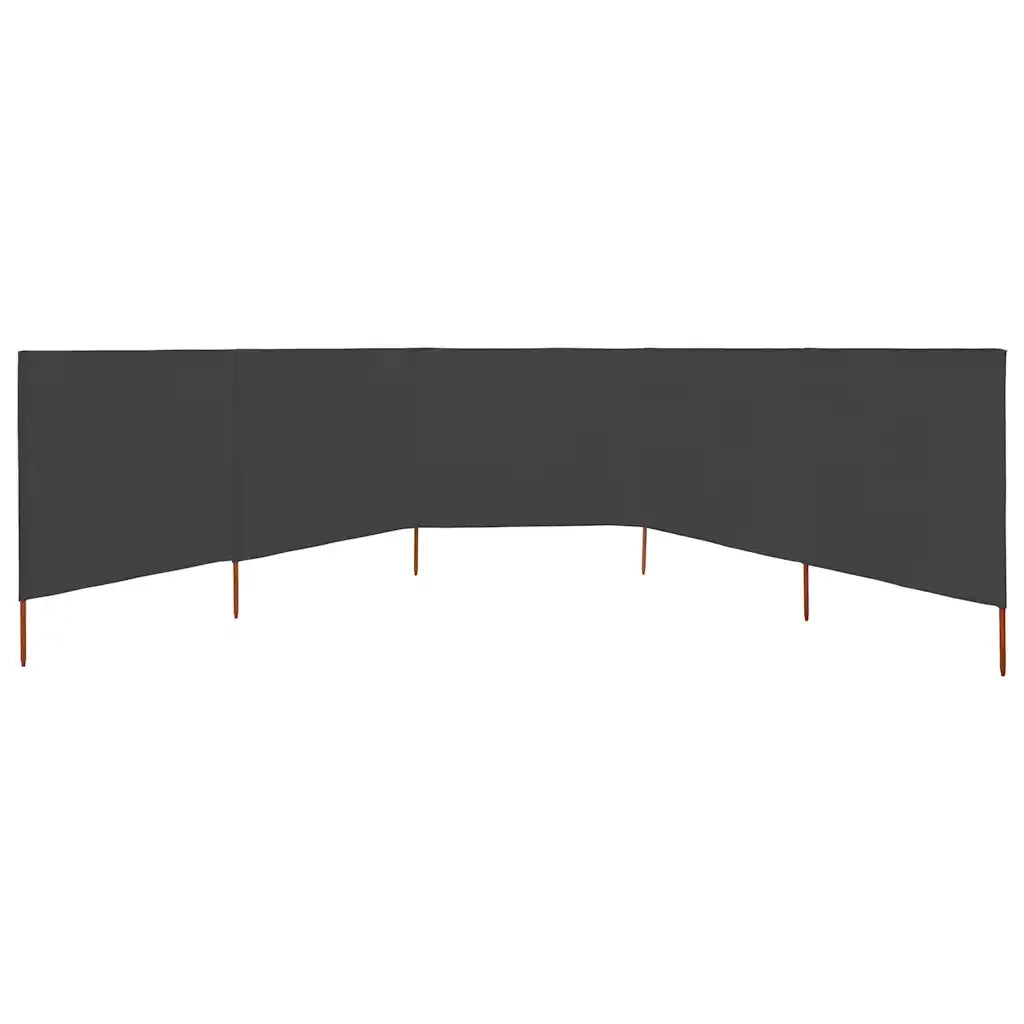 Paravento a 5 Pannelli in Tessuto 600x160 cm Antracite CFW7850282