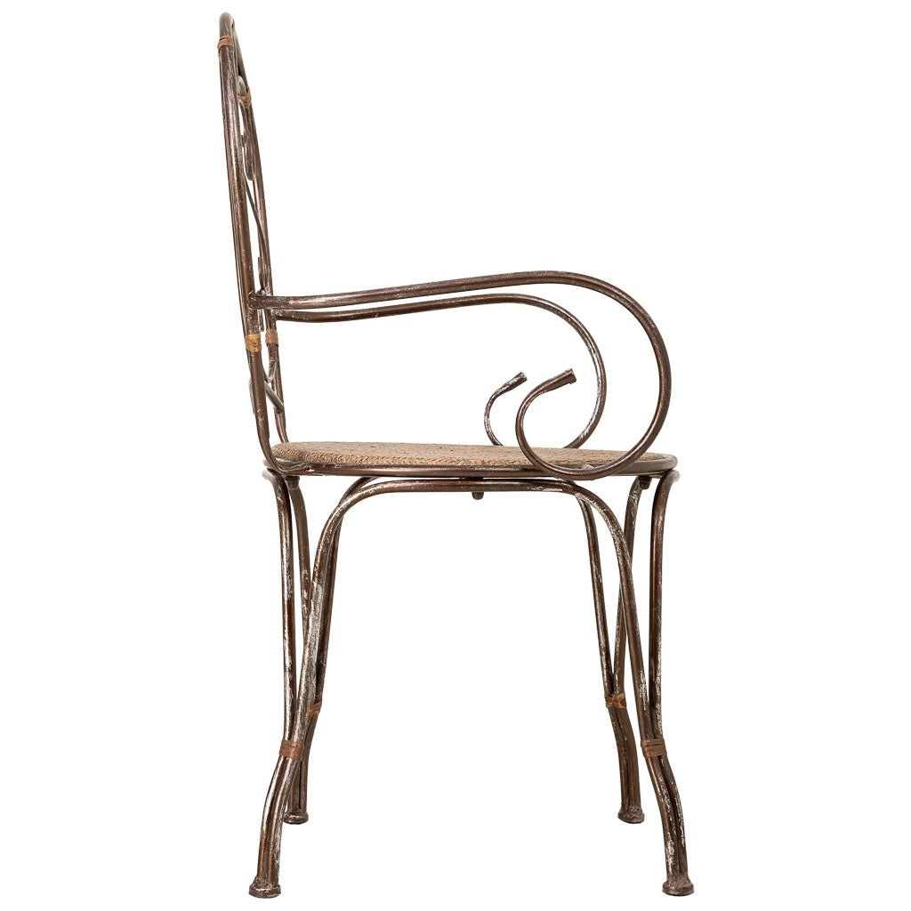 Sedia in metallo 52,7x50,1x45/92,7h cm marrone