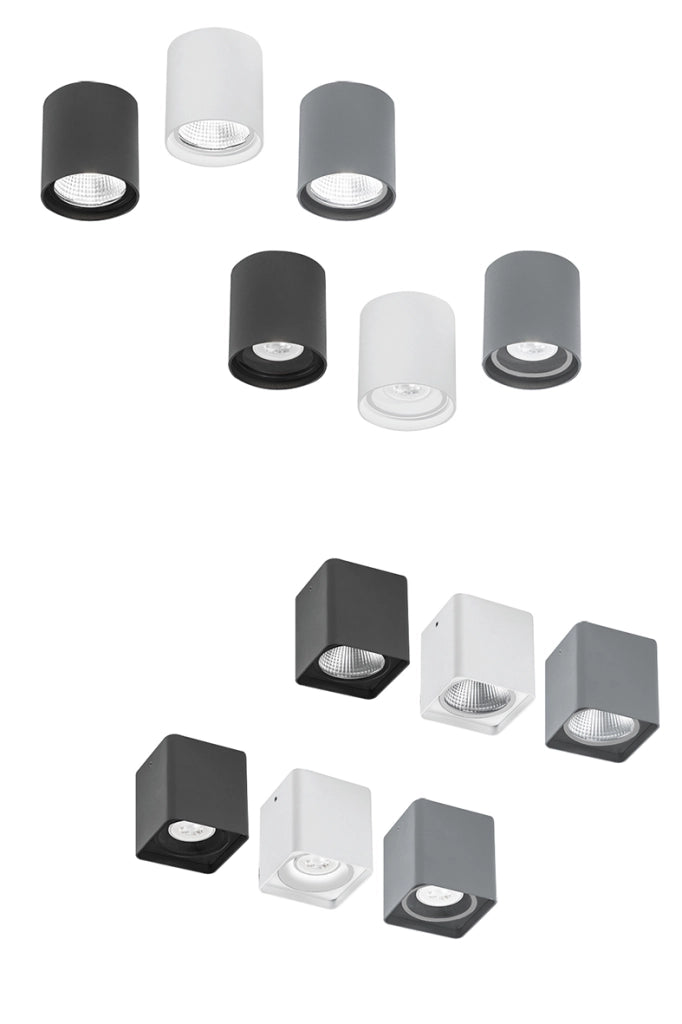 KUBA Downlight a Plafone Quadrato Bianco 20W LED 3000K IP65 - Plafoniera da Esterno in Alluminio ad Alta Resistenza - Rossini Illuminazione