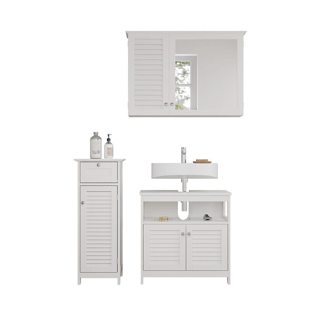 Vicco Set di mobili da bagno Bianco 3 parti, opzione 1