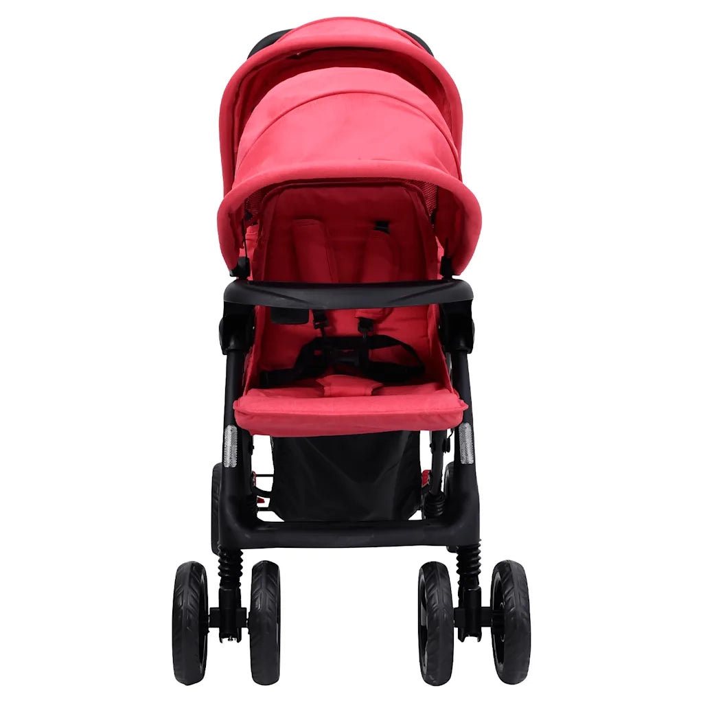 Passeggino Gemellare a Tandem Rosso in Acciaio CFW1478682