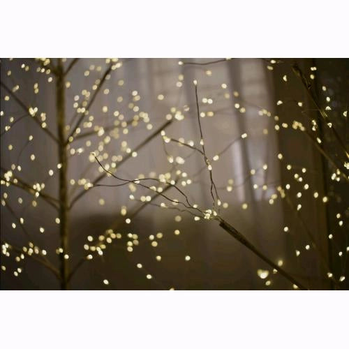 Albero di Natale LED 375 Nanoled Luce Calda Altezza 90 cm Struttura metallo dorato D2920