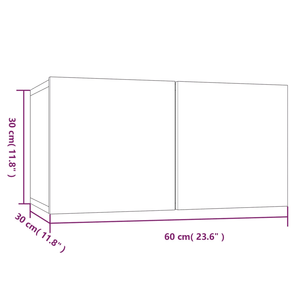 Mobile TV Pensile Grigio Sonoma 60x30x30cm in Legno Multistrato 815870