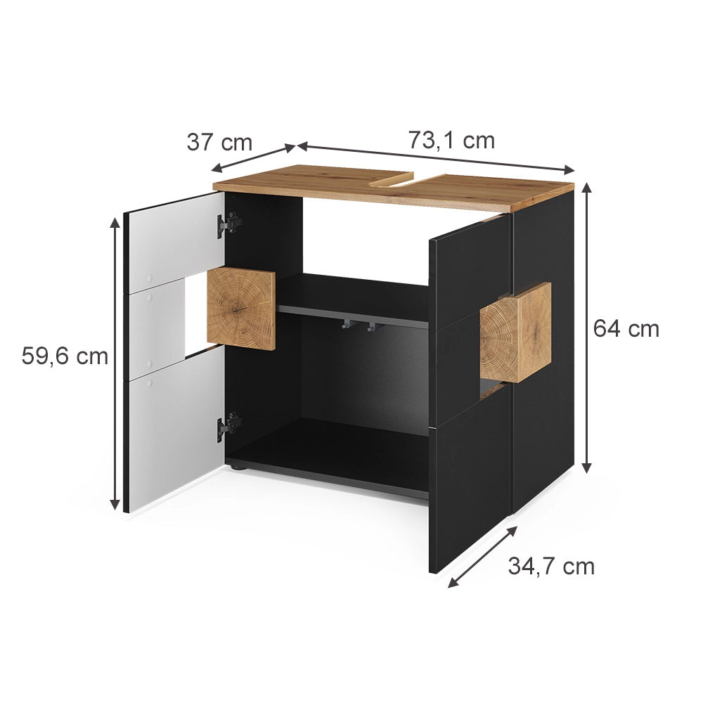 Vicco Mobile sottolavabo per bagno Antracite 73.1 x 64 cm