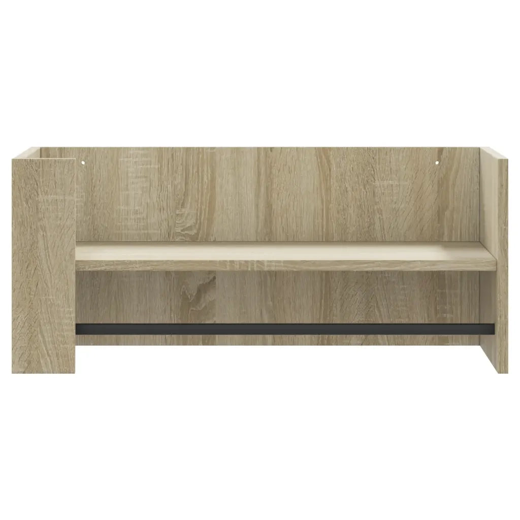Scaffale Parete Rovere Sonoma 70,5x35x30,5 cm Legno Multistrato 848453
