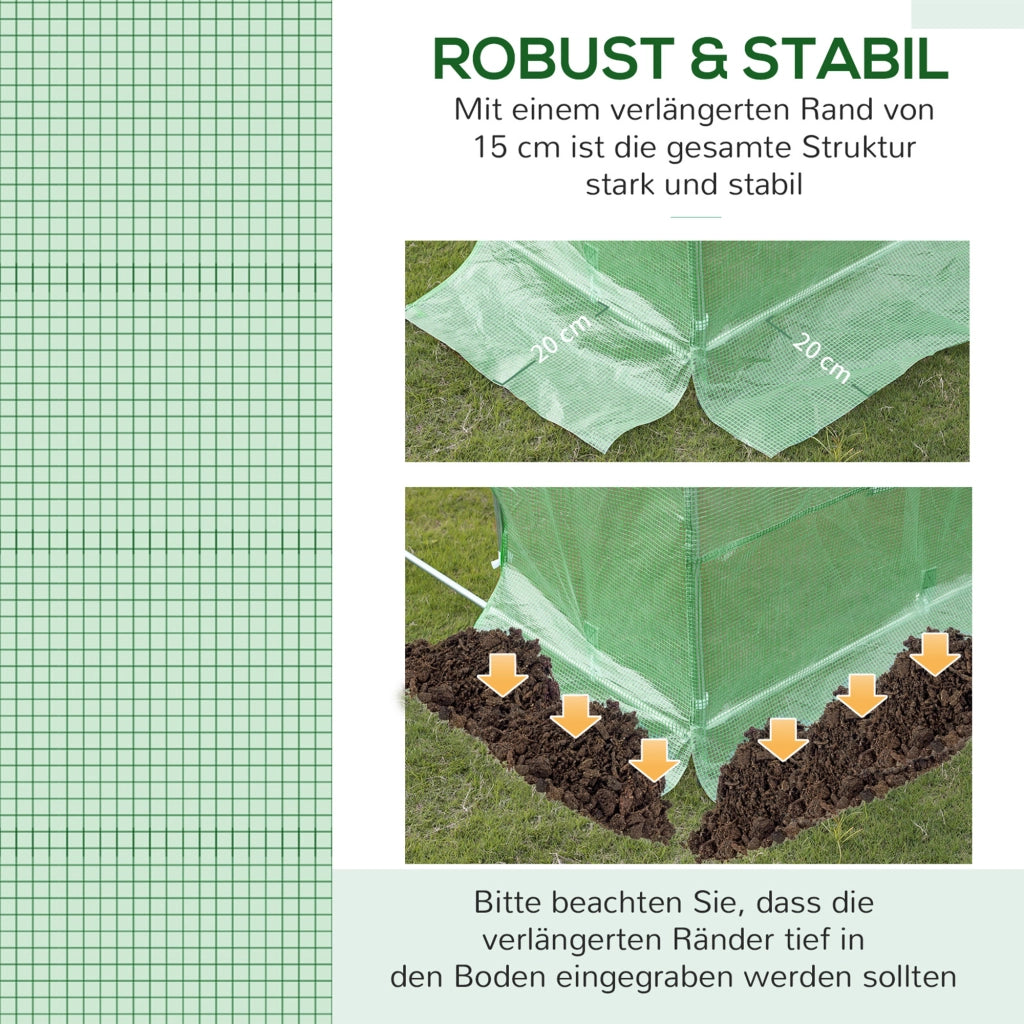 Tenda da giardino 3x3x2 m ¨C zephmum ¨C verde, robusta, 6 finestre e porta