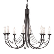 Lampadario gotico nero Carisbrooke 8xE14 60W Elstead
