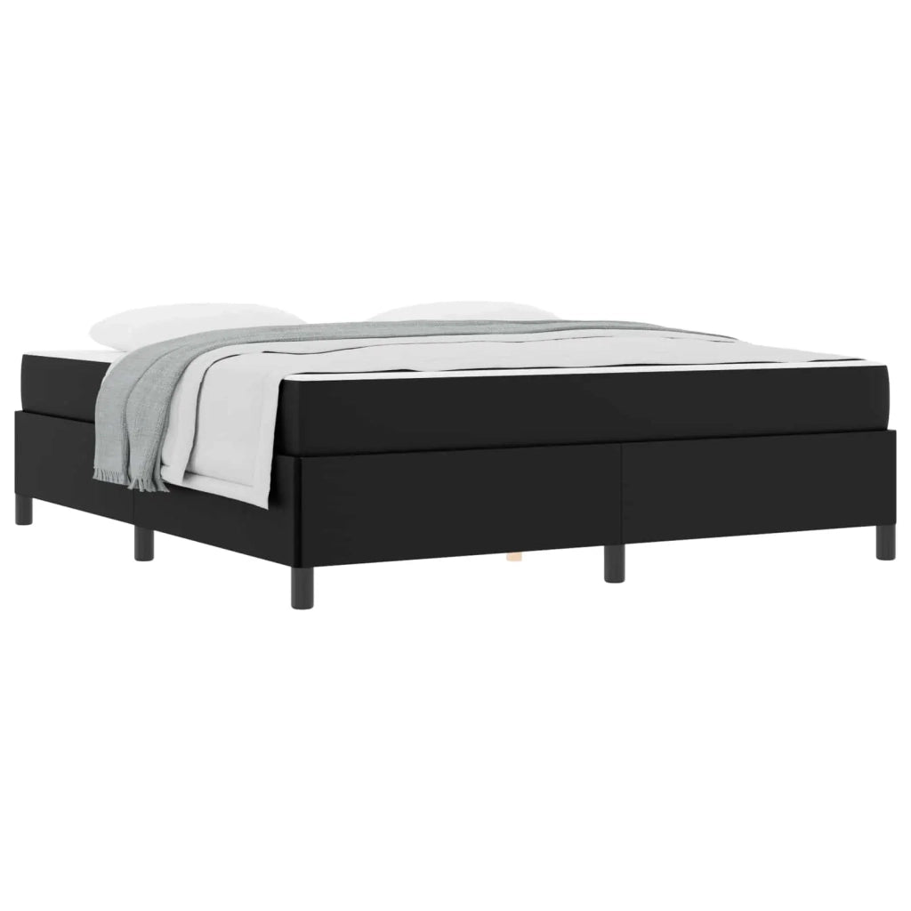 Struttura del letto con materasso Nero 180 x 200 cm Tessuto 3399014