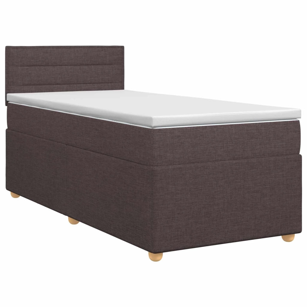 Letto box spring con materasso Marrone Scuro 90 x 200 cm 3450863
