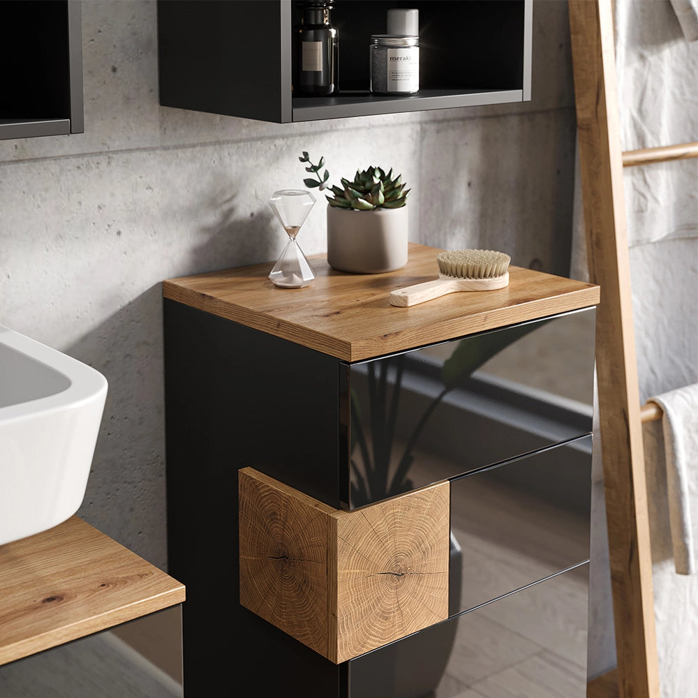 Vicco Set mobili bagno Antracite 4 parti