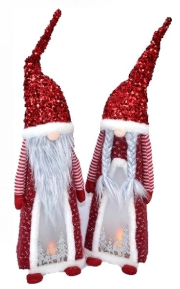 Pupazzo Decorazione Natalizia Babbo Natale con Luce 68 cm 2 Modelli