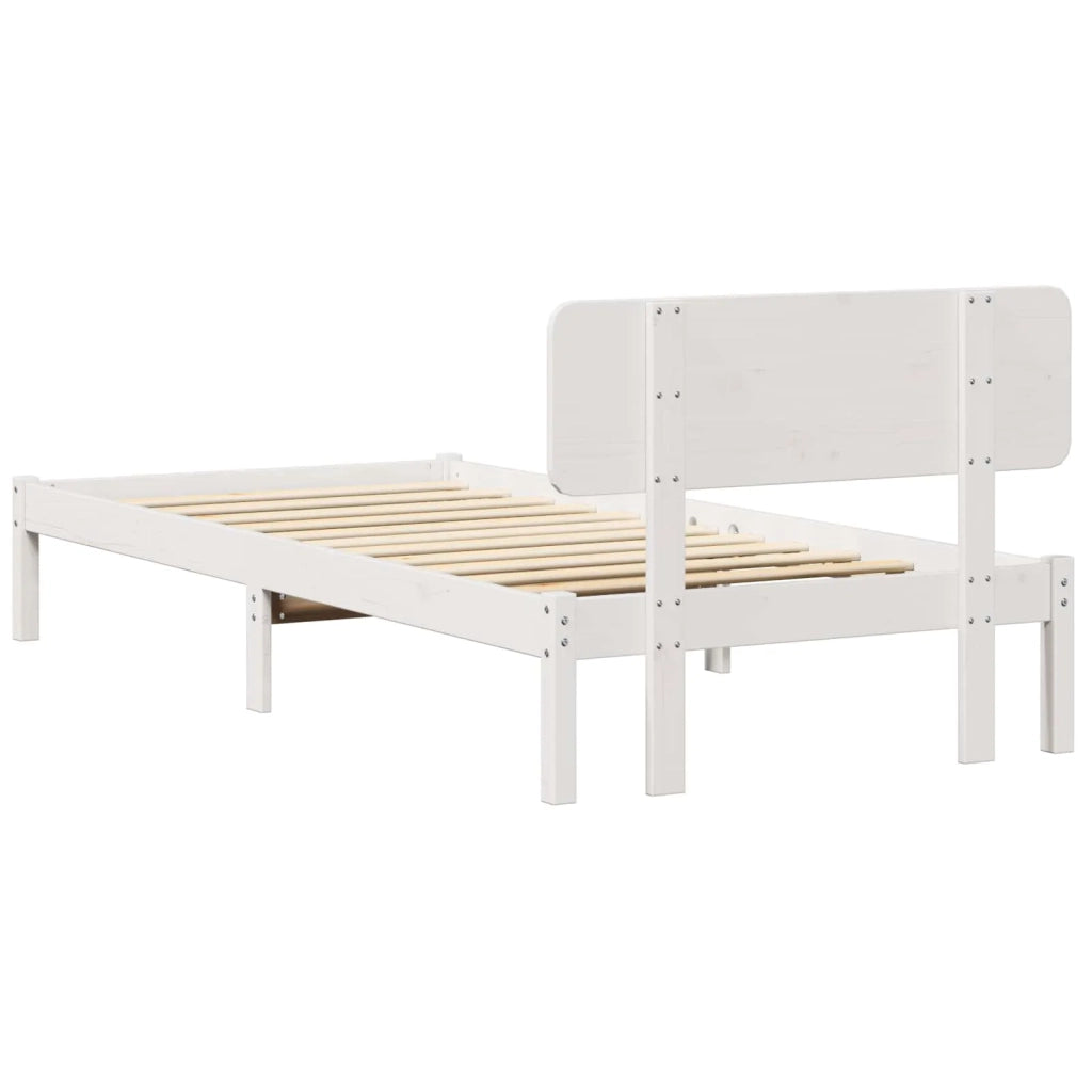 Struttura del letto Bianco 80 x 200 cm Pino massello 872126