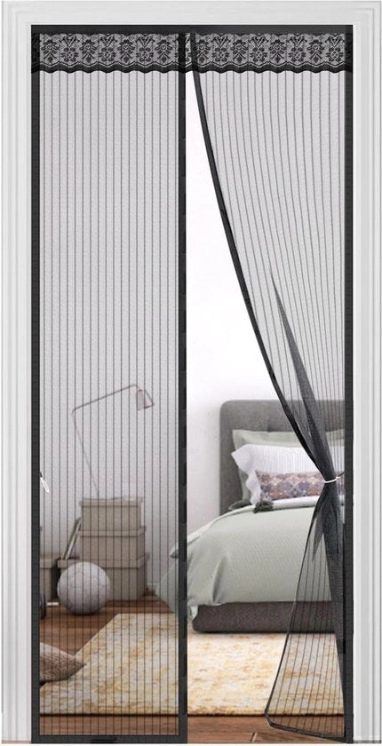 Velo da finestra - Protezione dagli insetti - Rete per zanzare - Magnetico - Velo per porta - Senza perforazione - 90 x 210 cm - Porta balcone - Porta sottoterra - Porta esterno