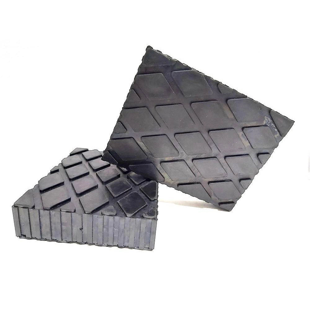 Trade Shop - Set 2 Pezzi Tamponi Di Gomma Per Ponti Sollevatori Tampone 16 X 12 X 3.5 Cm -