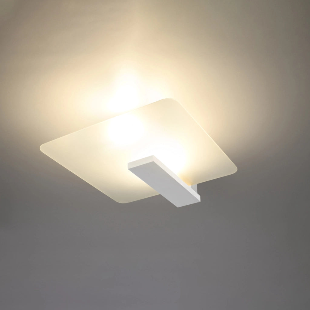Lampada da parete Lappo Peach Puff 2x15W LED Legno Vetro Bianco Scandinavo