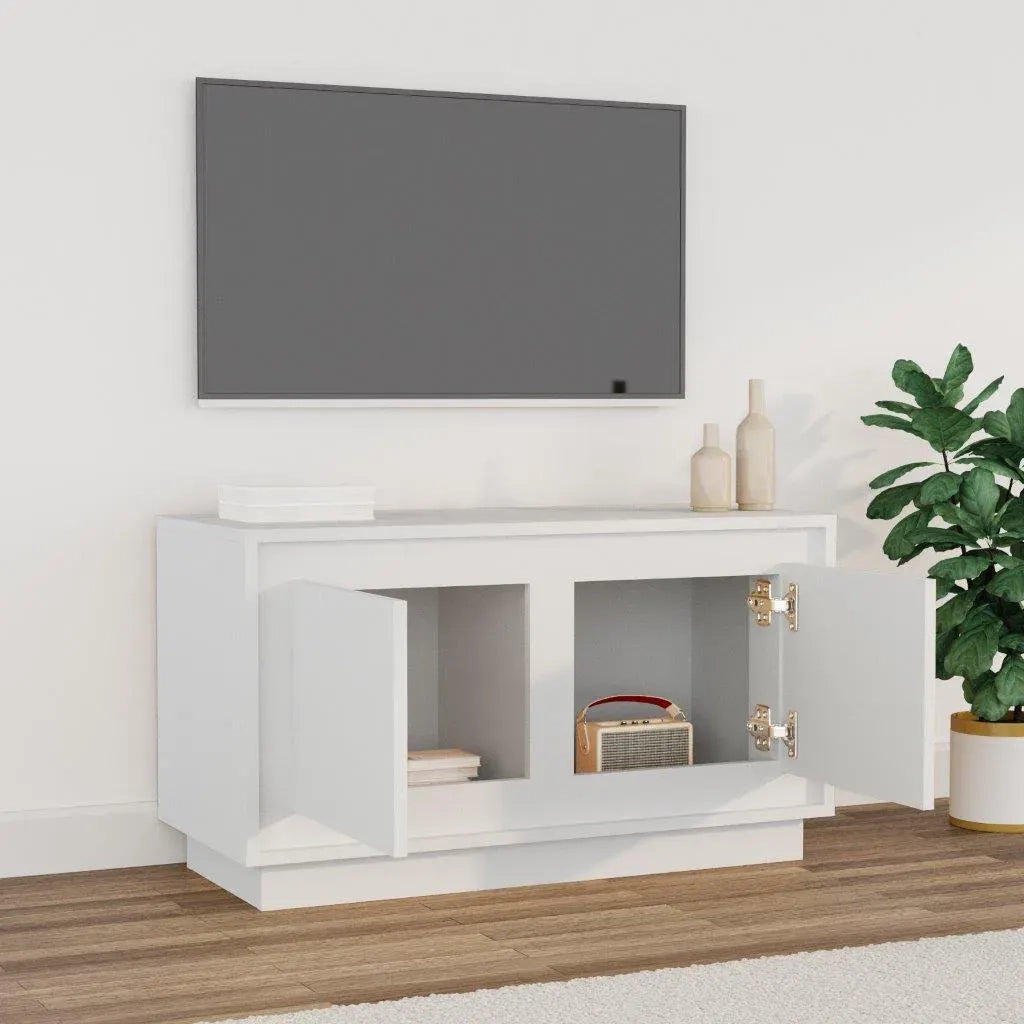 Mobile Porta TV Bianco 80x35x45 cm in Legno Multistrato 819852