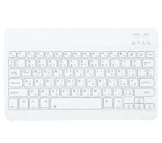 Tastiera Bluetooth Portatile 10 Pollici - Compatta e Leggera - Supporta Arabo, Spagnolo e Russo - Ideale per l'Uso in Movimento - 10 Pollici