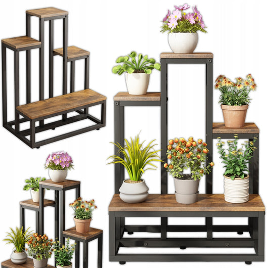 Supporto per Piante Marrone 51x34x67 cm Ideale per Casa o Balcone