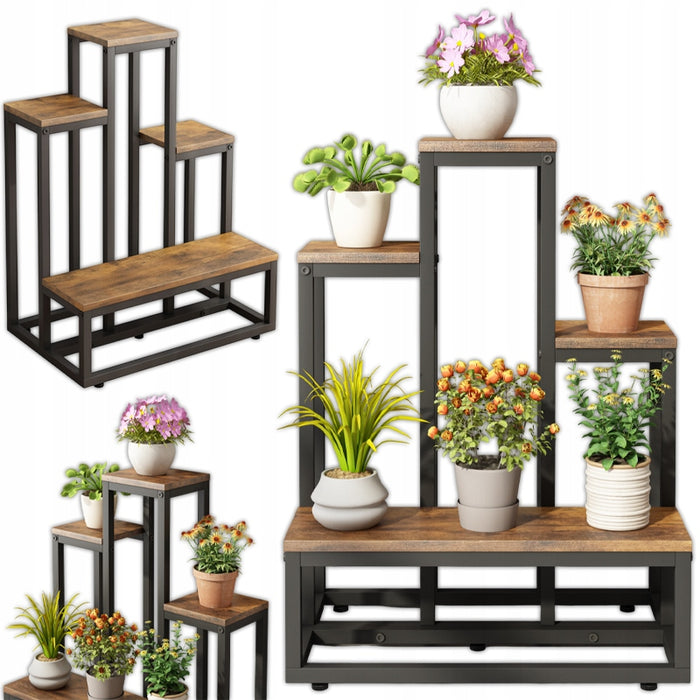 Supporto per Piante Marrone 51x34x67 cm Ideale per Casa o Balcone