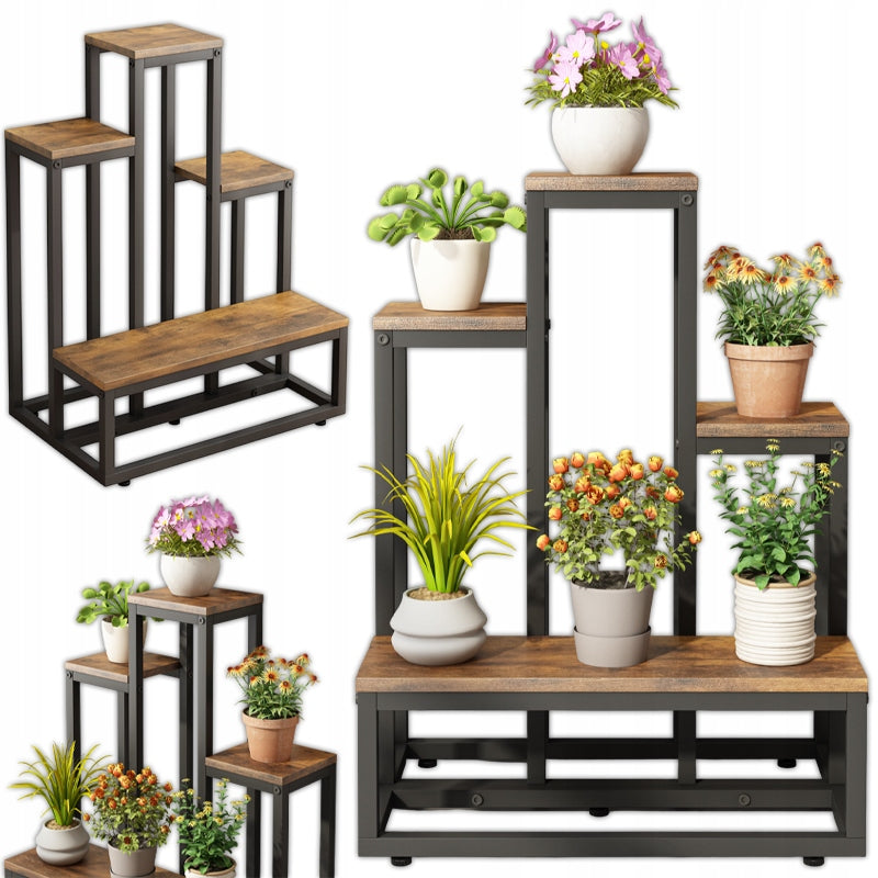 Supporto per Piante Marrone 51x34x67 cm Ideale per Casa o Balcone