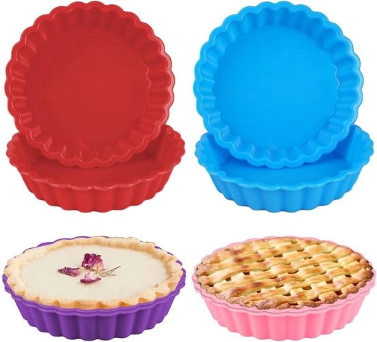 Forme per Tartine in Silicone - Mini Forme per Tartine - 8 Pezzi - 11 cm - Antifiammeggianti - Silicone