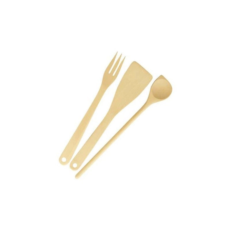 SET CUCCHIAIO - PALETTA - FORCHETTONE 'WOODY' 30 cm - 30 cm - 32cm -  3 pezzi - TESCOMA