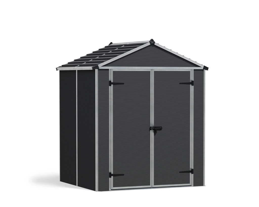 Canopia Rubicon Casetta Da Giardino in Policarbonato Ultra Resistente 154X185X217 cm Grigio Scuro
