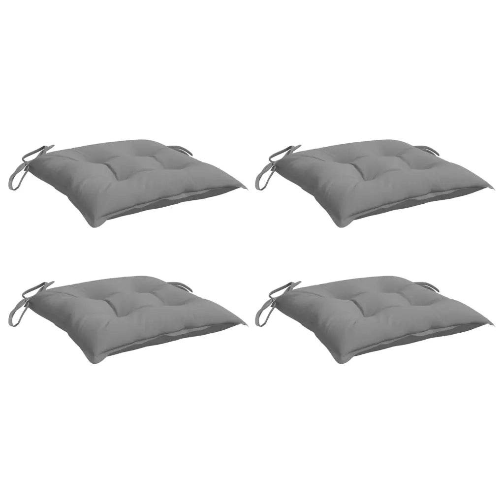 Cuscini per Sedia 4 pz Grigi 40x40x7 cm in Tessuto Oxford 361454