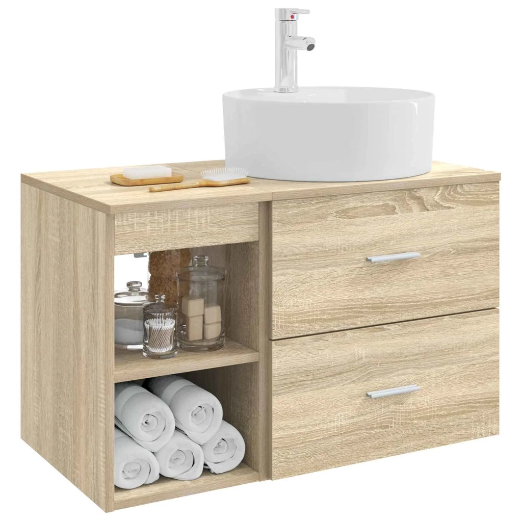 Set di mobili per il bagno 2 pcs Rovere Sonoma 3403906