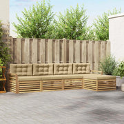 Set di divani da esterno 5 pcs Bianco e Beige 3390328