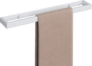 Tavolo per asciugamani, senza foratura, tavolo per asciugamani bianco, rastrello per asciugamani in acciaio inossidabile per bagno e cucina, 40 cm.