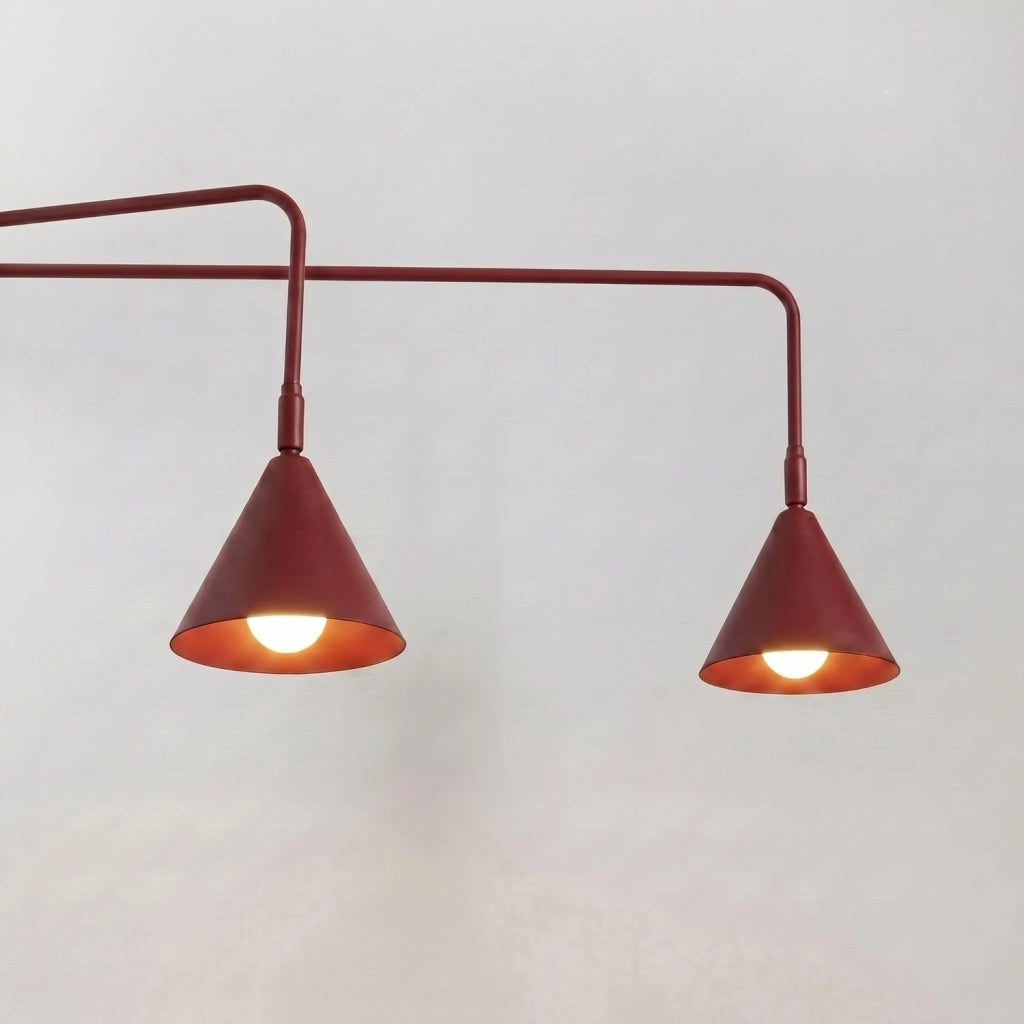 Applique NOX 2 bordeaux con interruttore