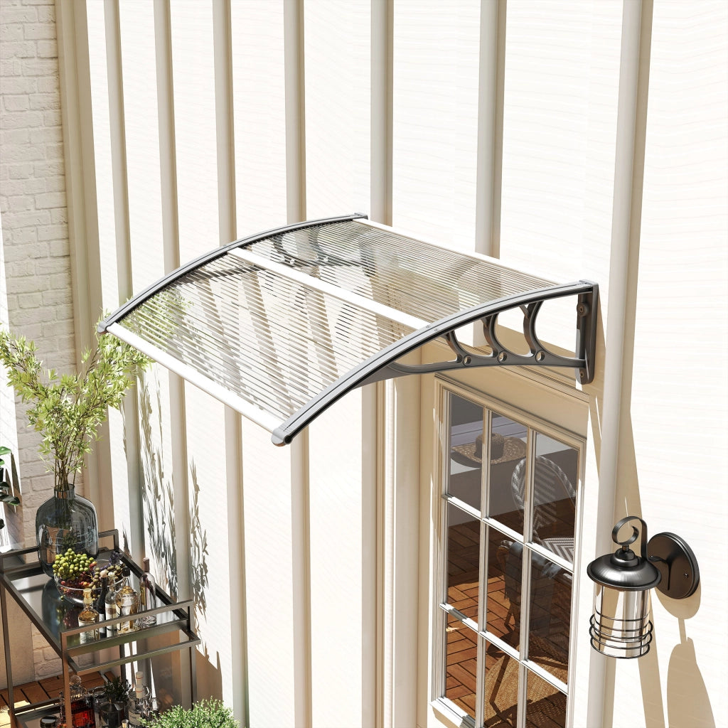 Tettoia in Policarbonato per Porte e Finestre ¨C zephmum ¨C Trasparente 100x75 cm