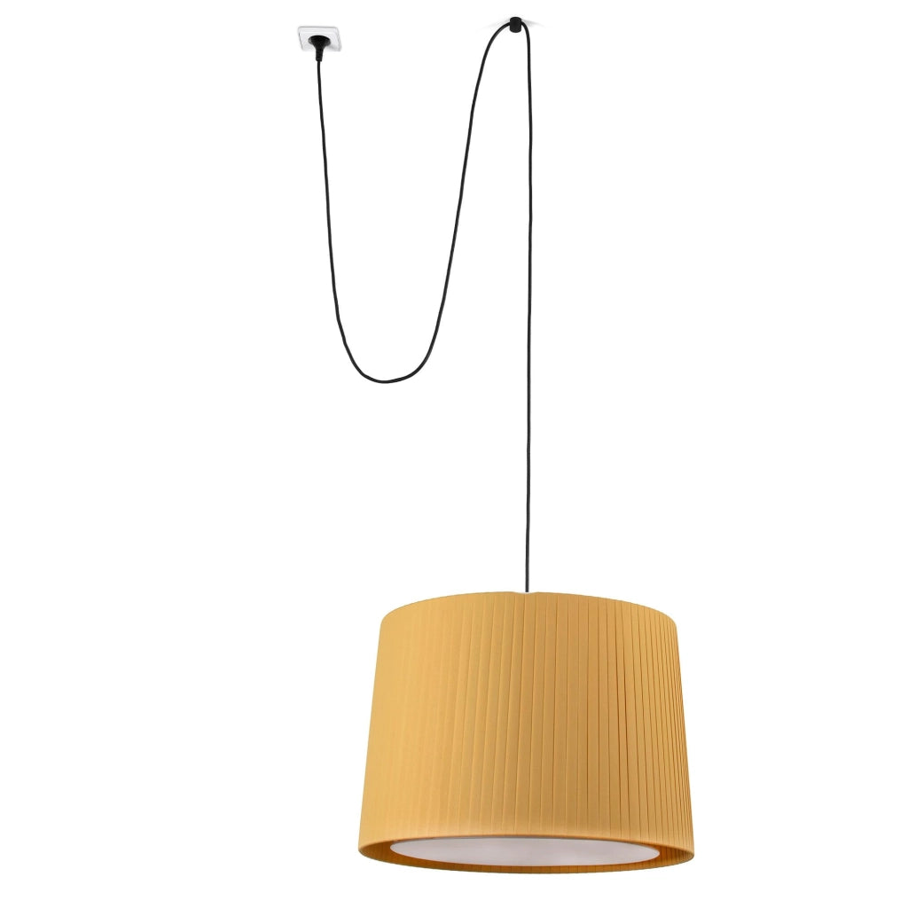 68604-45 SAMBA Lampada sospensione nera/giallo con spina, Faro Barcelona