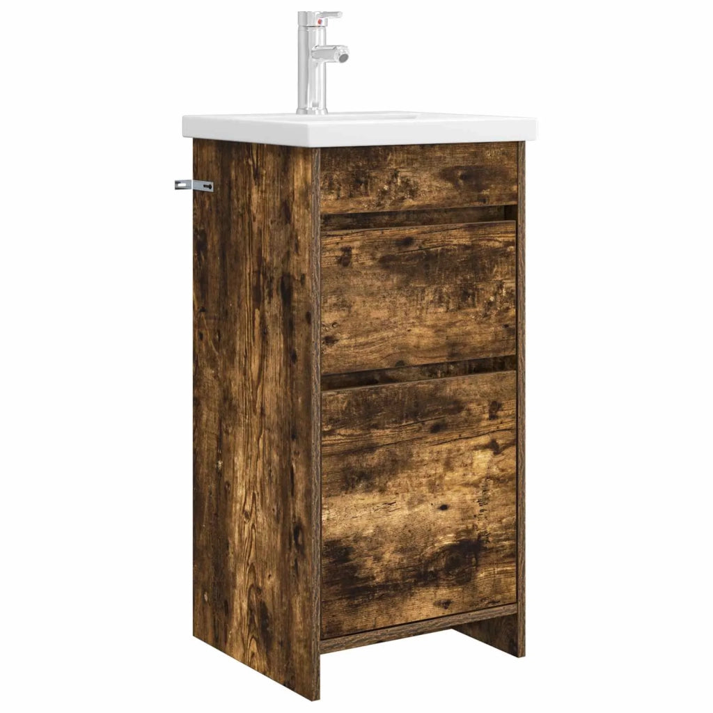 Mobile da bagno con lavabo Rovere Fumo 42 x 40 x 84,5 cm 890724