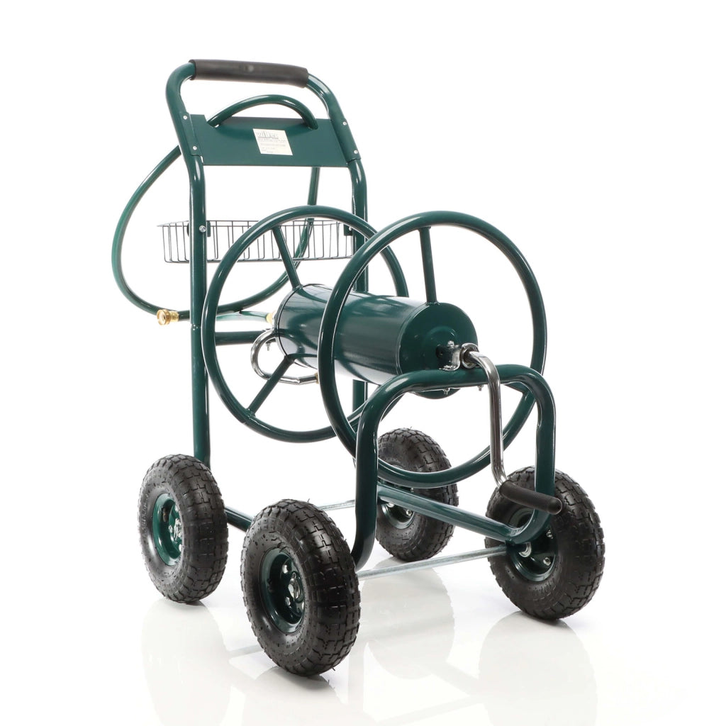Carrello avvolgitubo da giardino con manovella e attacco per tubo, avvolgitubo, per tubi da 3/4" (19 mm) lunghi max 70m, irrigazione giardino
