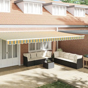 Tenda a Braccio Verde e giallo 580 x 20 cm Tela 42000805
