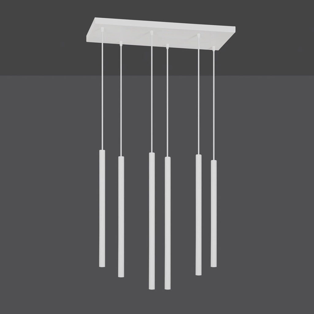 Lampada a sospensione Selter in acciaio bianco opaco