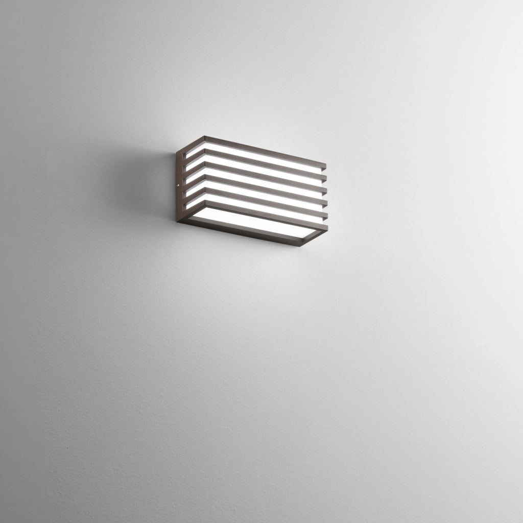 APPLIQUE BIEMISSIONE LED DUKROT CORTEN 12W 1440LM CCT 3000K / 4000K IP54 CCT 22X8X11CM