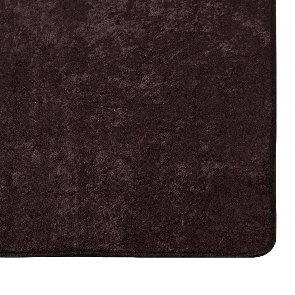 Runner Tappeto MARSA Antracite 80 x 400 cm Poliestere e PVC