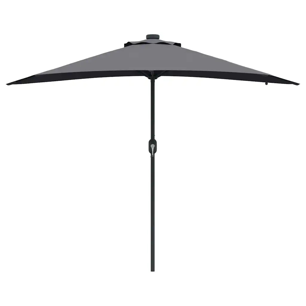 Ombrello da giardino-Ombrellone da spiaggia Antracite 294 x 150 x 223 cm