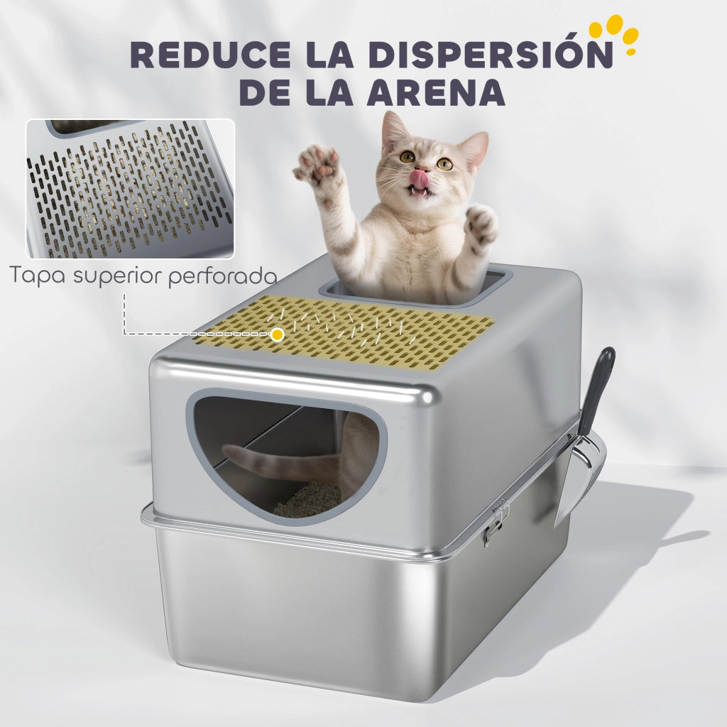 Arenero per Gatti in Acciaio Inossidabile ¨C zephmum ¨C XL