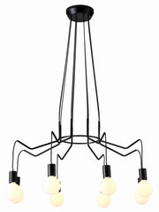 Lampadario Candellux Basso 38-71057 nero 8xE27 industriale