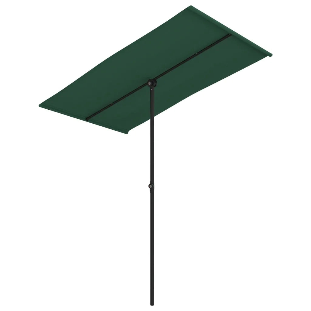 Ombrellone da Esterni-Ombrello da giardino con Palo in Alluminio 180x110cm Verde