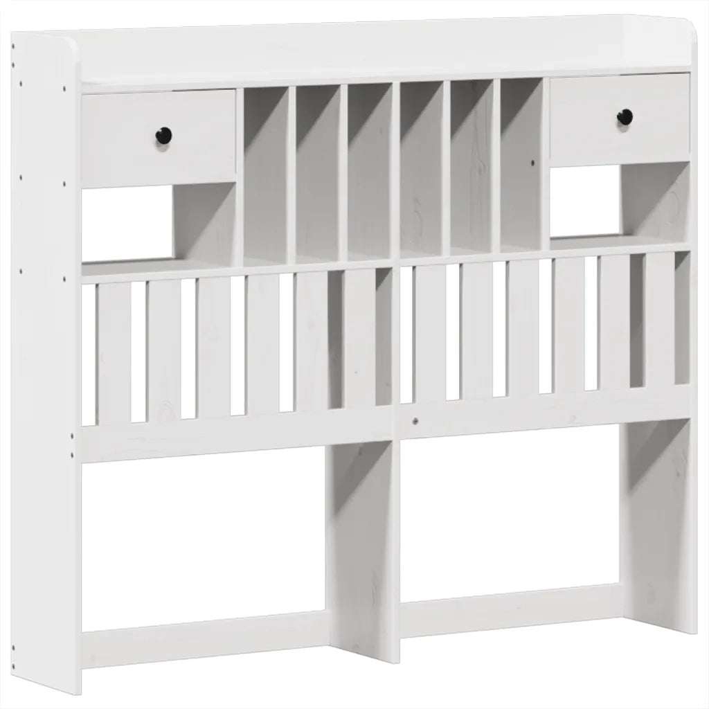 Letto senza Materasso-Struttura Letto Bianco 135x190 cm Legno Massello di Pino 559528
