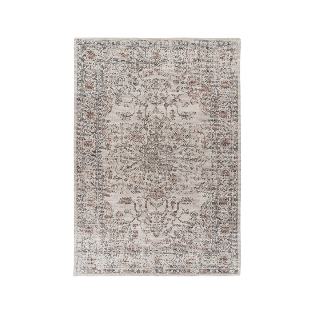 Tappeto Percy 300 Beige in misto cotone stampato
