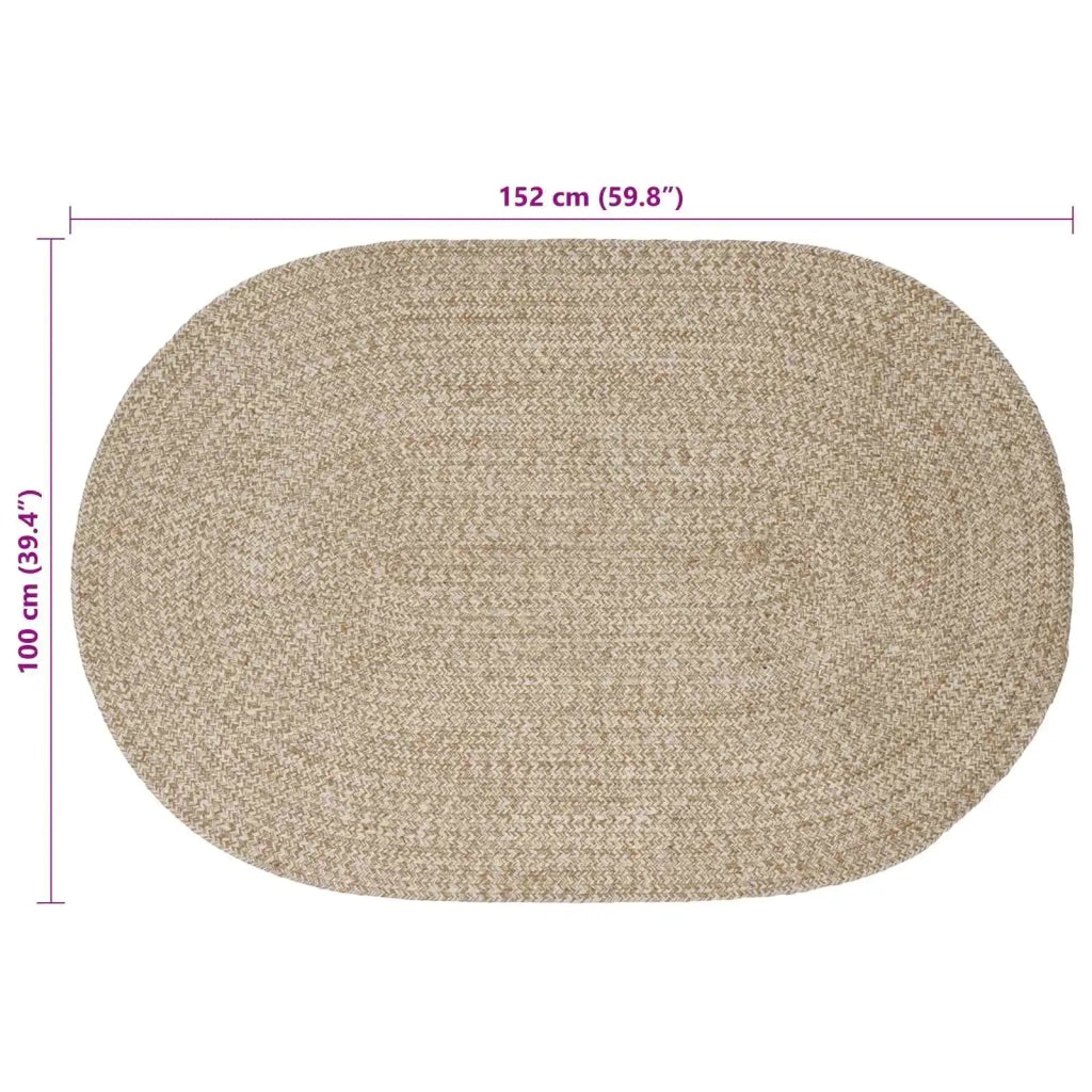 Tappeti per area Bianco 100 x 152 cm Juta